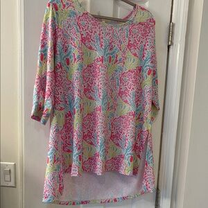 Lulu-B Pink and Blue Floral Tunic